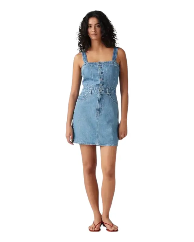 Women's Solid Light Blue Dress