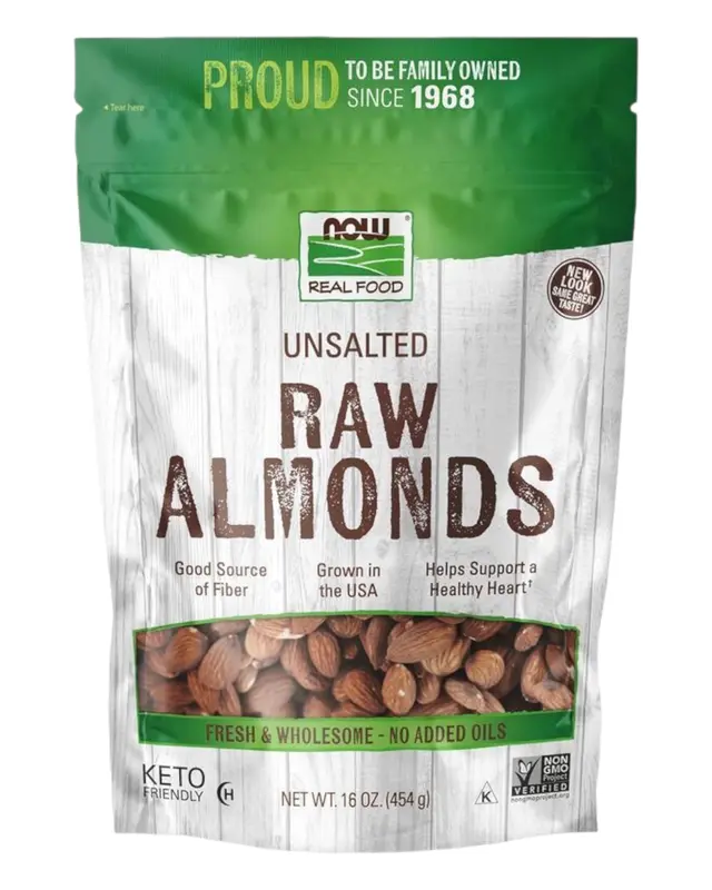 NOW Foods Certified Organic Almonds, Raw and Unsalted